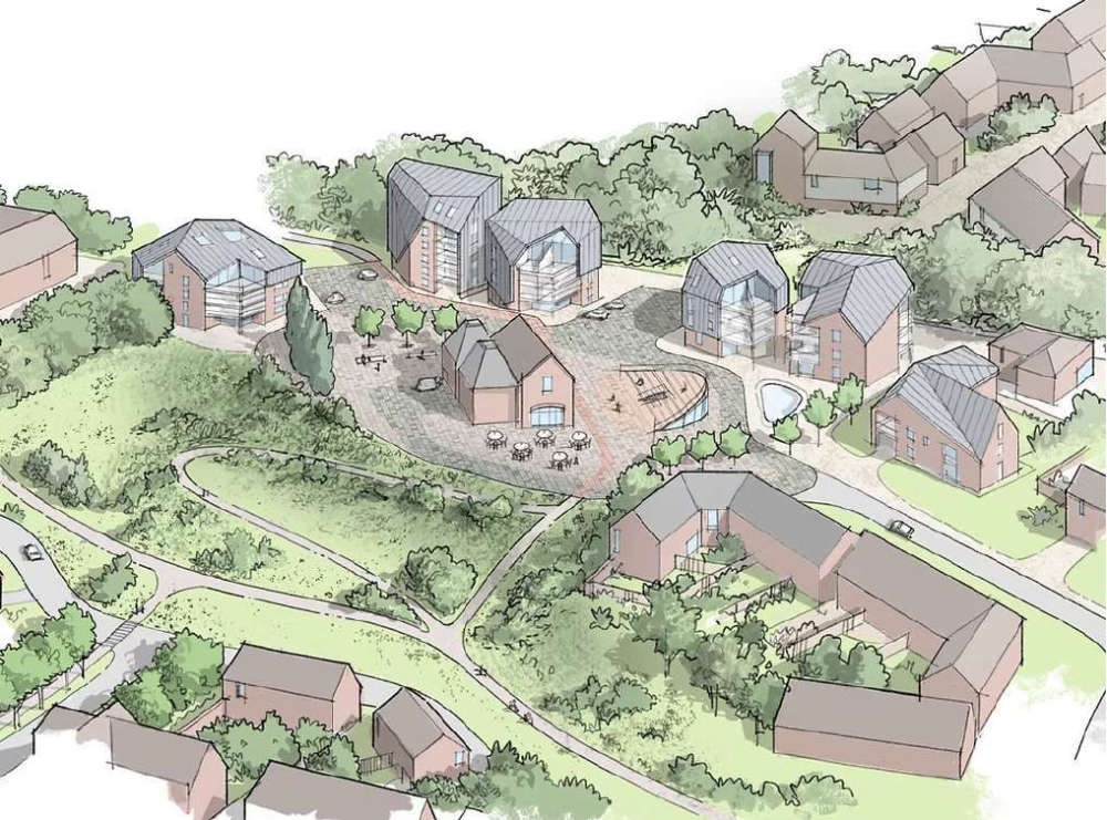 Sketch View Of The Proposed Exterior Option Of The Oast House at Sevenoaks Quarry. Picture: Theis & Khan Architects