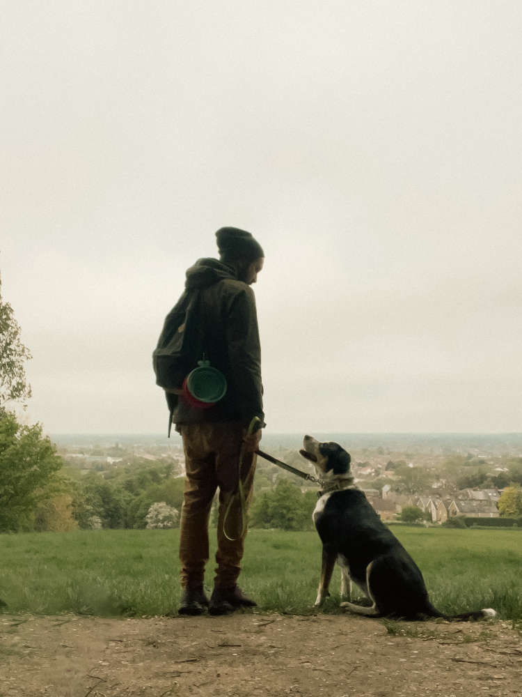 Adithio and his dog Oscar. Photo credit: Adithio Noviello