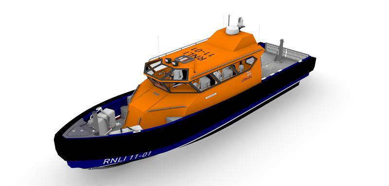 Concepts designs of what the new Coastal Lifeboat supplied by Zodiac could look like