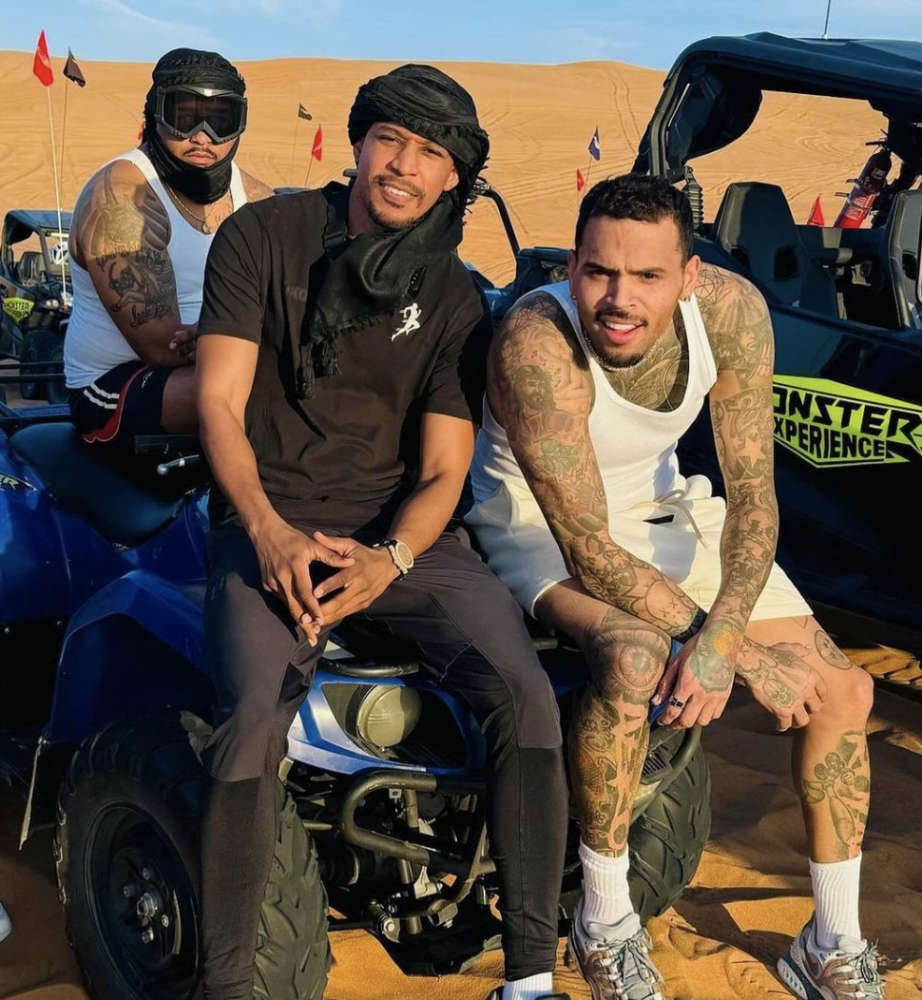 Chris Brown has been spotted in Dubai Hi FM Radio, Oman