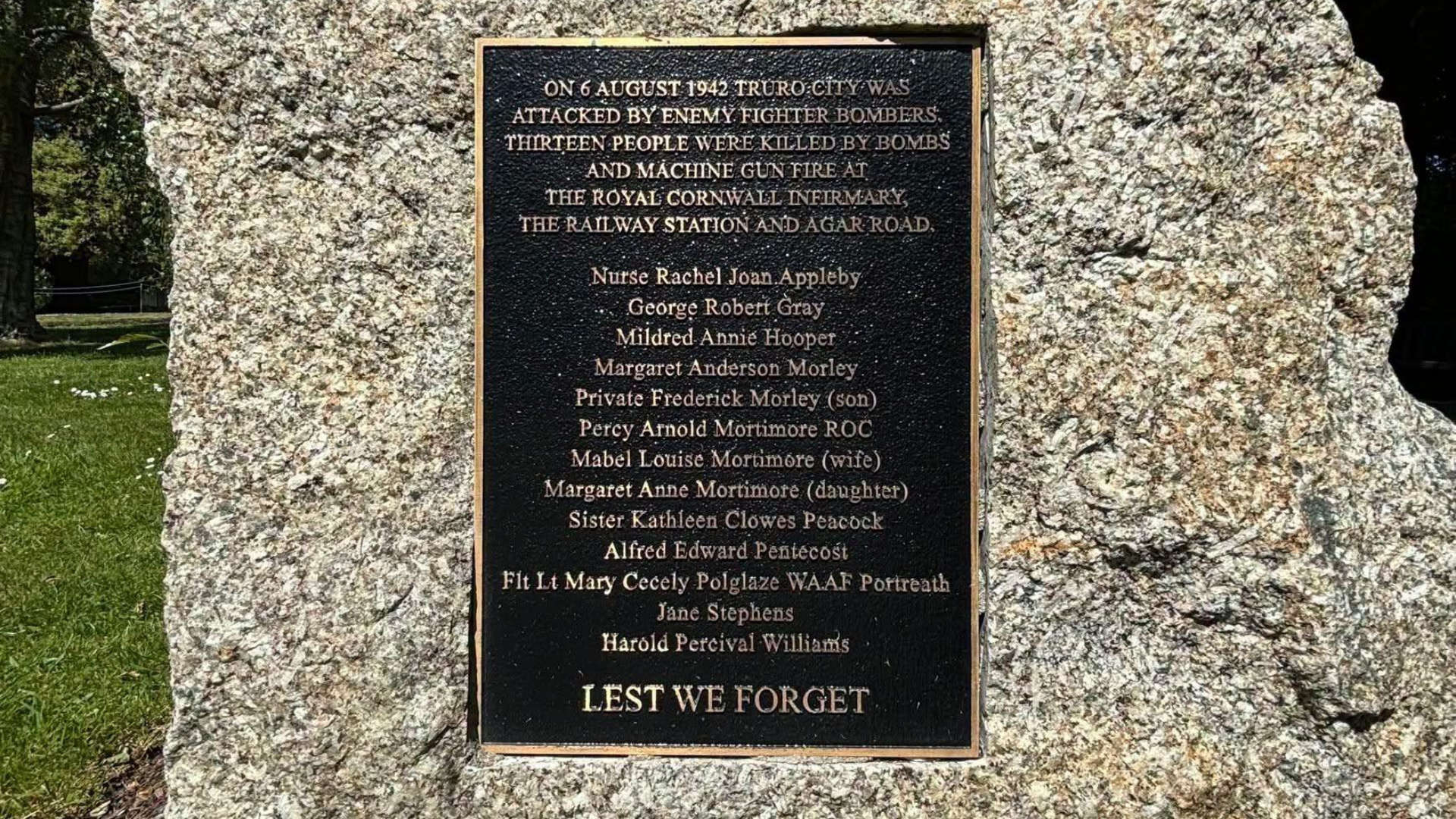 Service to honour victims of Truro’s 1942 air raid