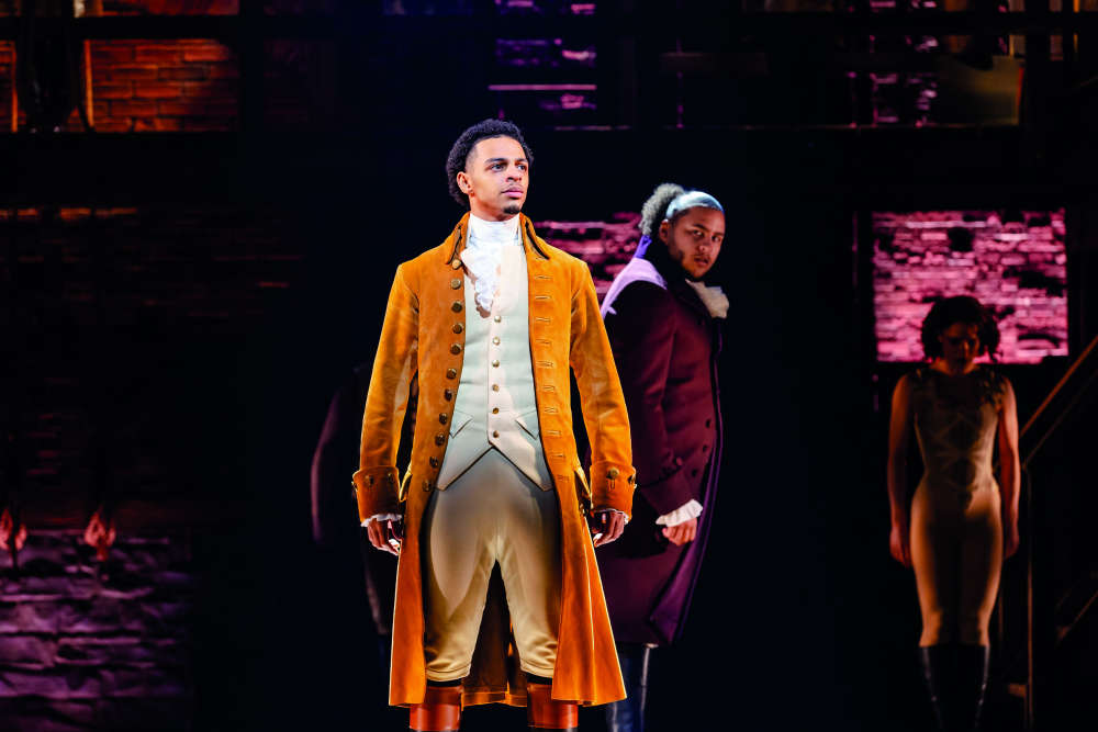 HAMILTON TOUR. Marley Fenton Alexander Hamilton and Billy Nevers Aaron Burr. Photo by Danny Kaan