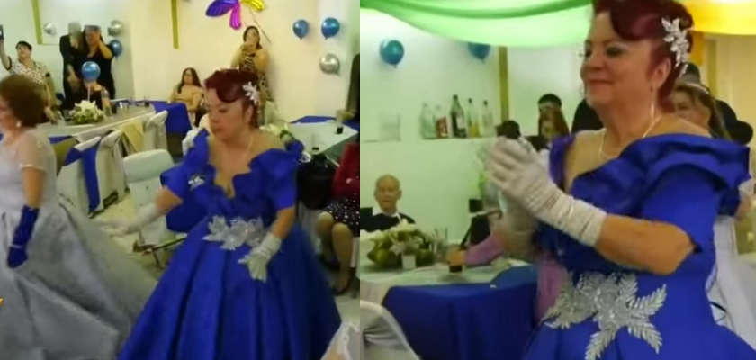 Mujer Cumple 70 Años Y Celebra Su Fiesta De 15 Con Vestido Pomposo Y