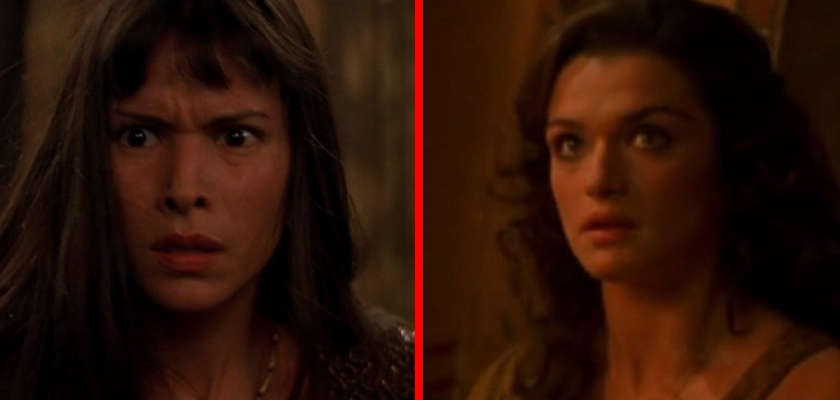 Here are actresses Rachel Weisz and Patricia Velazquez, the main characters of Momia.