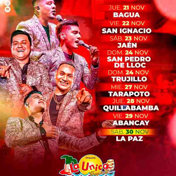 la unica tropical conciertos noviembre 2024