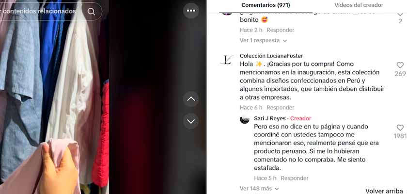 luciana fuster criticas marca de ropa tiktok shein