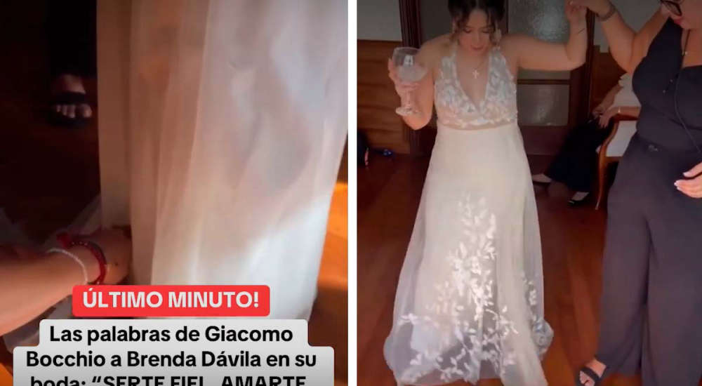 giacomo bocchio y brenda davila boda civil vestido