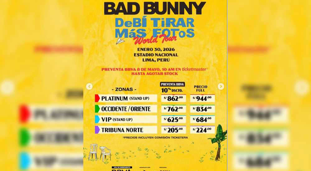 bad bunny peru concierto 2026