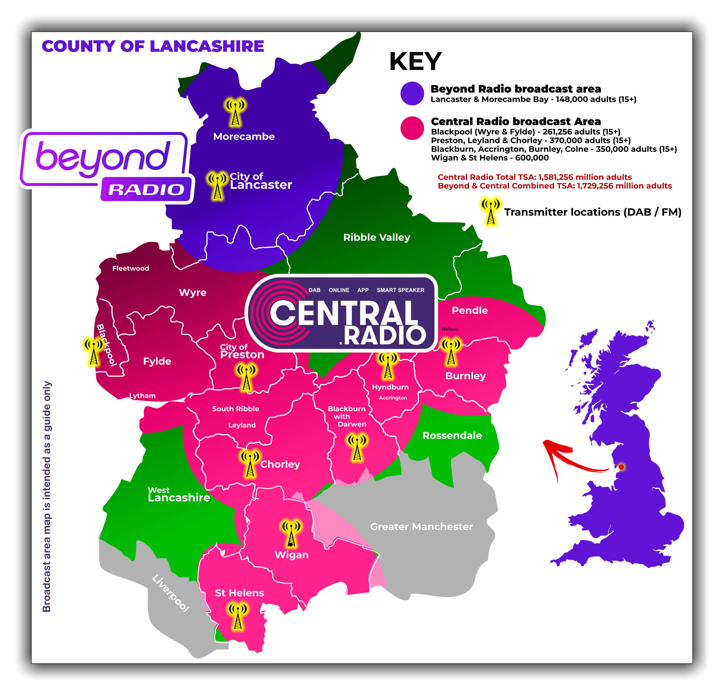 Central Radio & Beyond Radio coverage