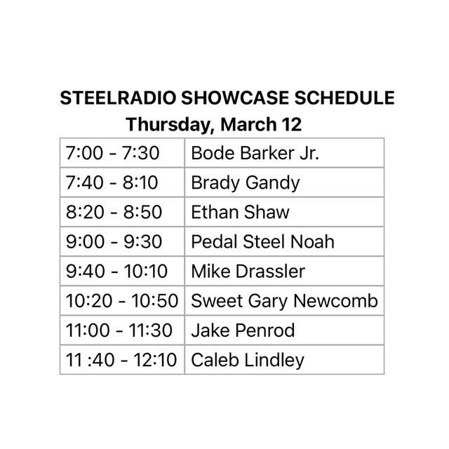 TSGA Thurs Showcase Sched Basic Layout