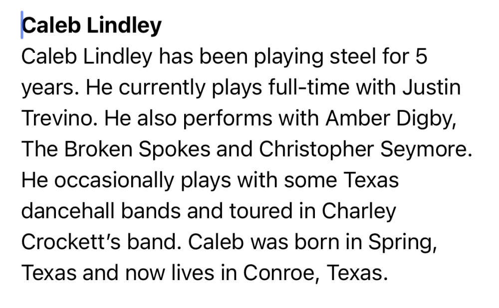 Caleb Lindley bio