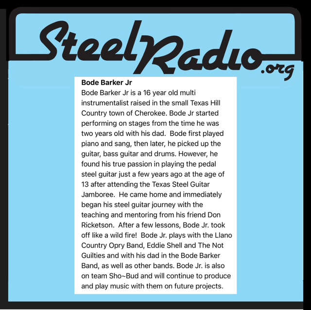  TSGA • Bode Barker Jr Bio 2026 SR Showcase